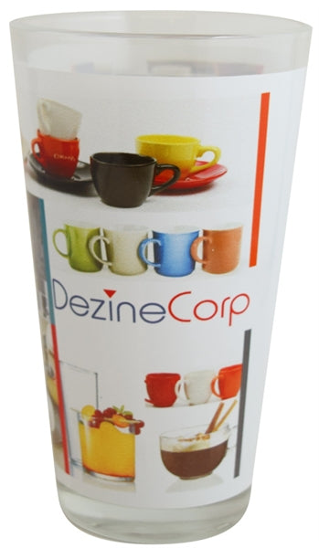 Madison 16oz satin finish mixing glass with white sublimation panel