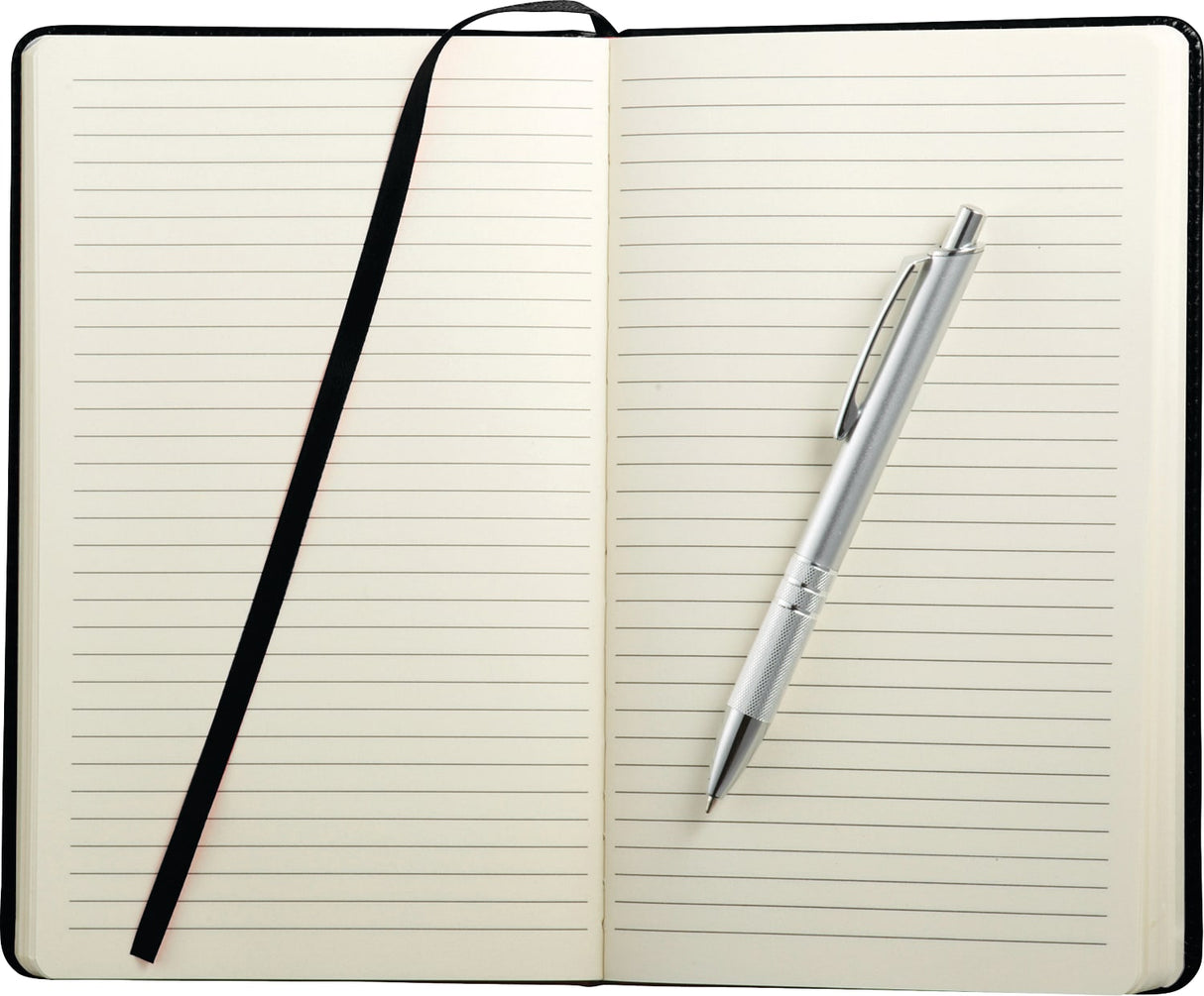 6" x 8.5" FSC® Mix Viola Bound Notebook with Pen
