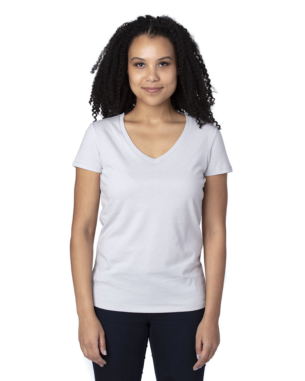 000245 THREADFAST Ladies' Ultimate CVC V-Neck T-Shirt