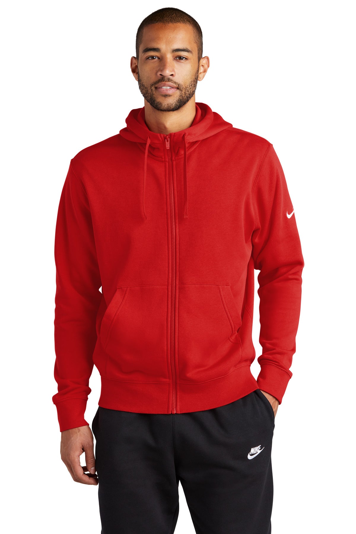 Nike Club Fleece Sleeve Swoosh Full-Zip Hoodie