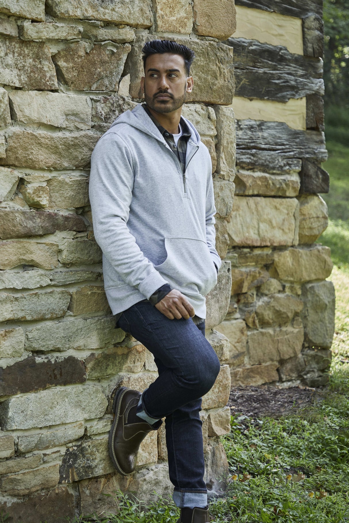 Roots73 CANMORE Eco Quarter Zip Hoody - Unisex