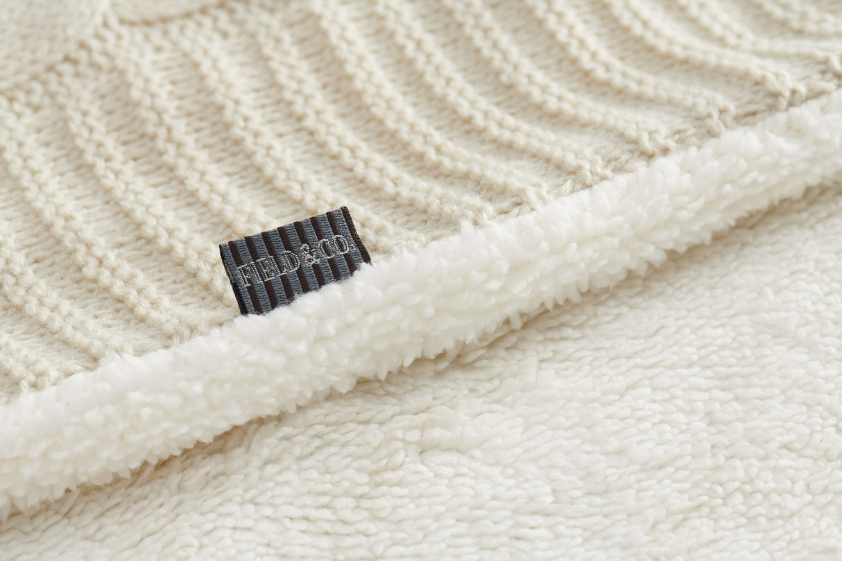 Field & Co.® Cable Knit Sherpa Blanket