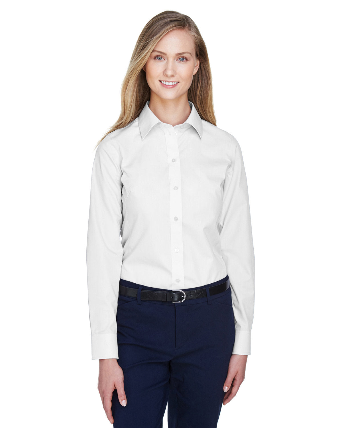 Devon and Jones Ladies' Crown Collection® Solid Broadcloth Woven Shirt