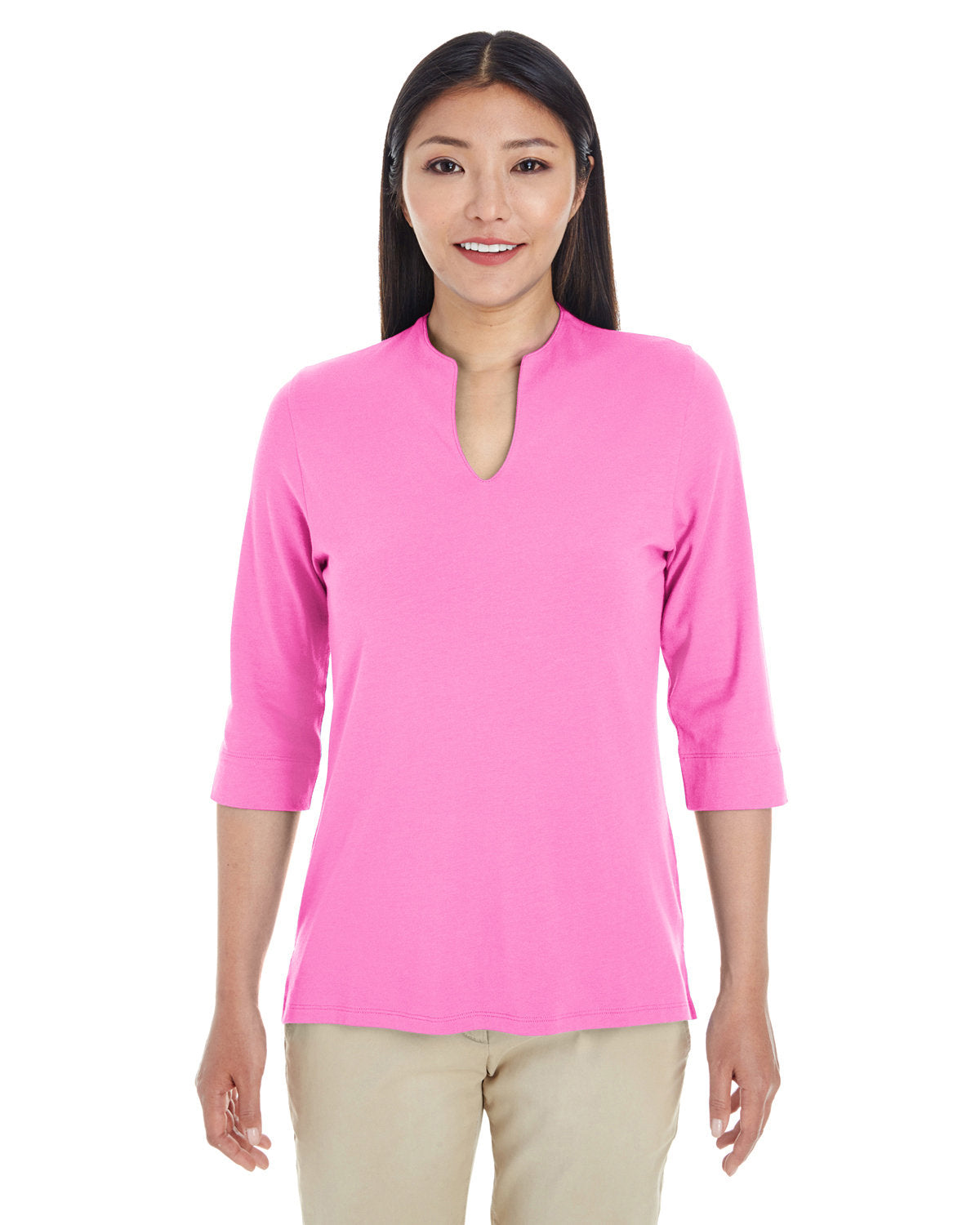 DEVON AND JONES Ladies' Perfect Fit? Tailored Open Neckline Top