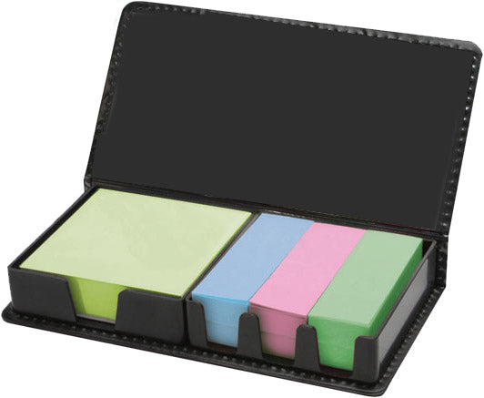 Sticky Note Holder plush grainy finish faux leather