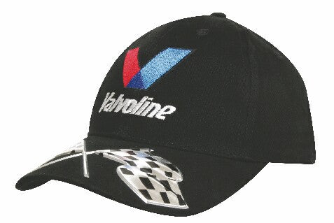 Brushed Heavy Cotton Cap w/Liquid Metal Flags