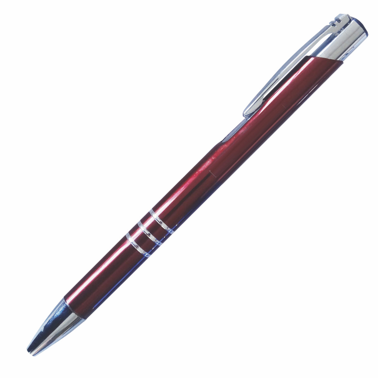 HAMILTON Aluminum Barrel, Metallic clip Plunger Action Ball Point Pen (Stock 3-5 Days)