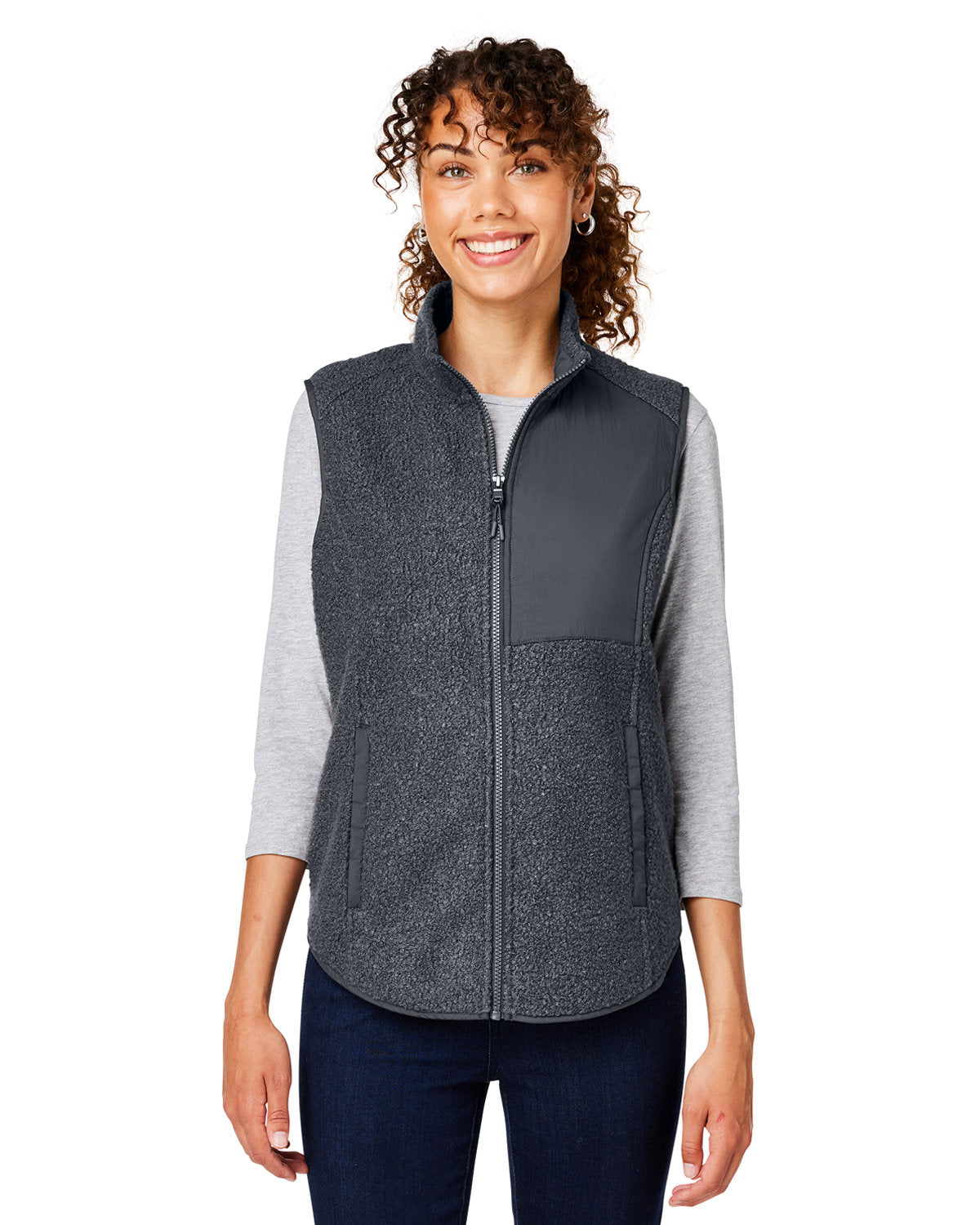 NORTH END Ladies' Aura Sweater Fleece Vest