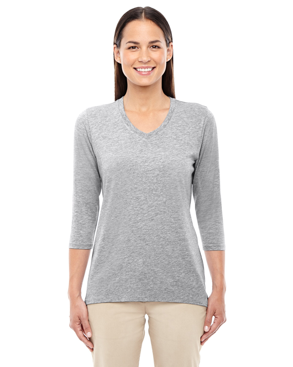 DEVON AND JONES Ladies' Perfect Fit? Bracelet-Length V-Neck Top