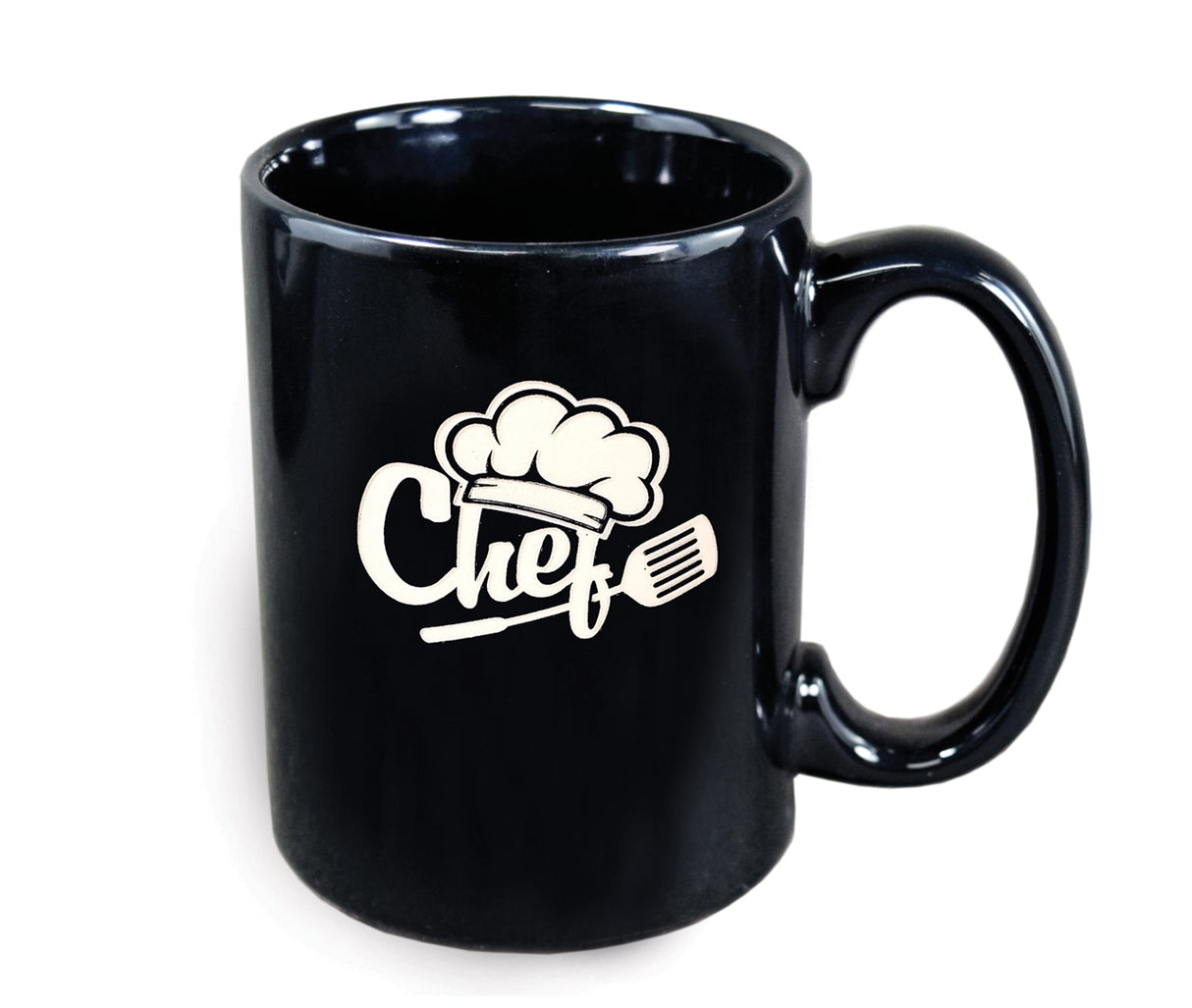 Jumbo 15oz black ceramic mug - Etched