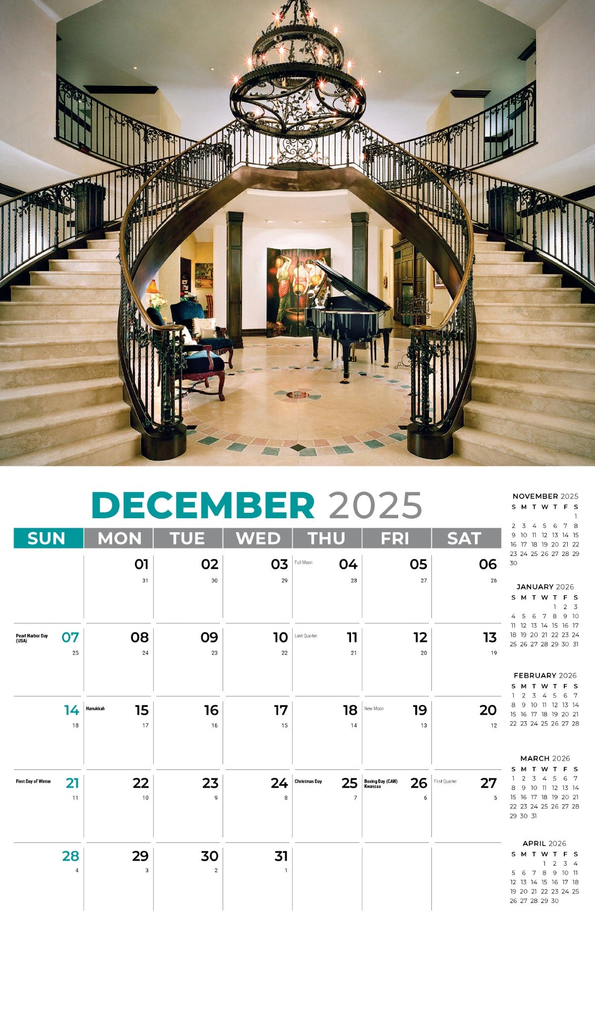 Galleria Wall Calendar 2025 Decor & Design
