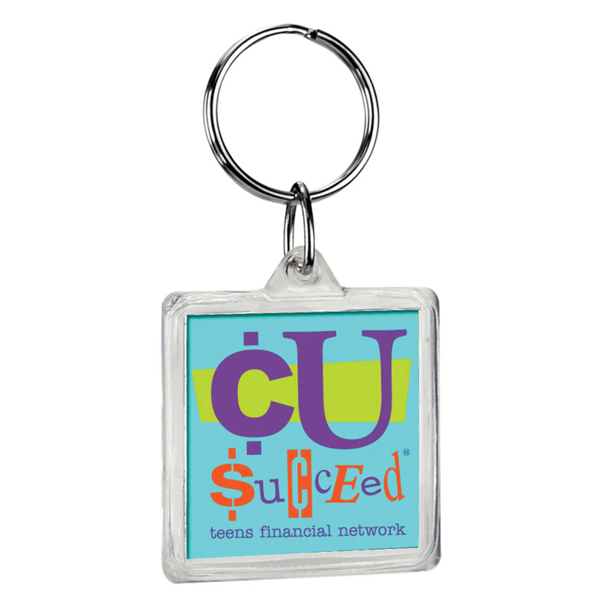 Square Crystal Key Tag