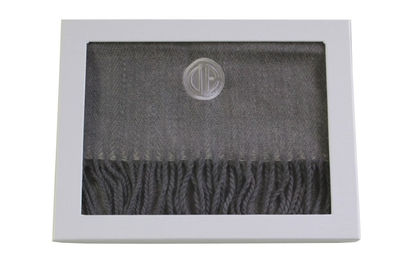 Herringbone Lambswool Scarf (Laser Patch)