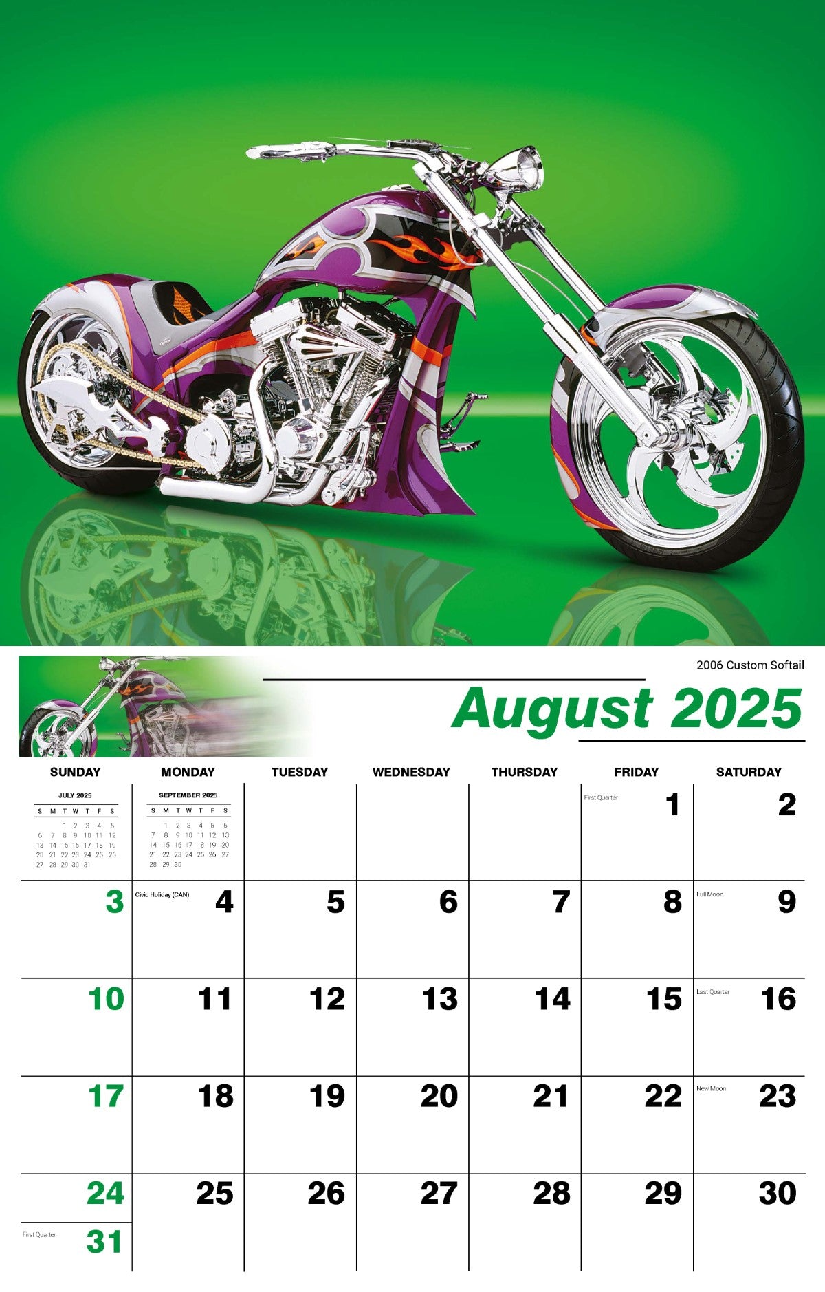 Galleria Wall Calendar 2025 Motorcycle Mania Calendar