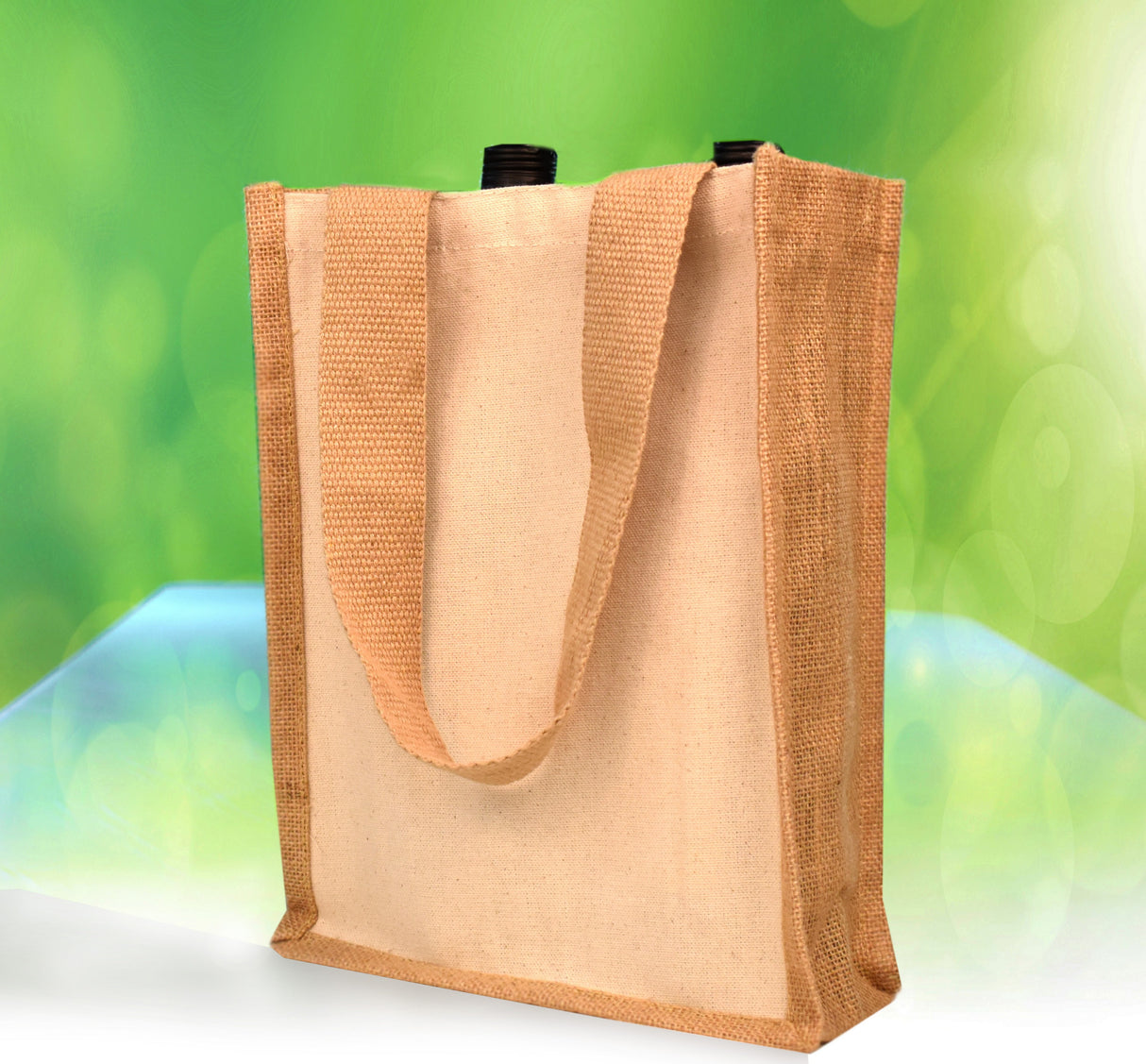 Jute/Canvas Mini Tote