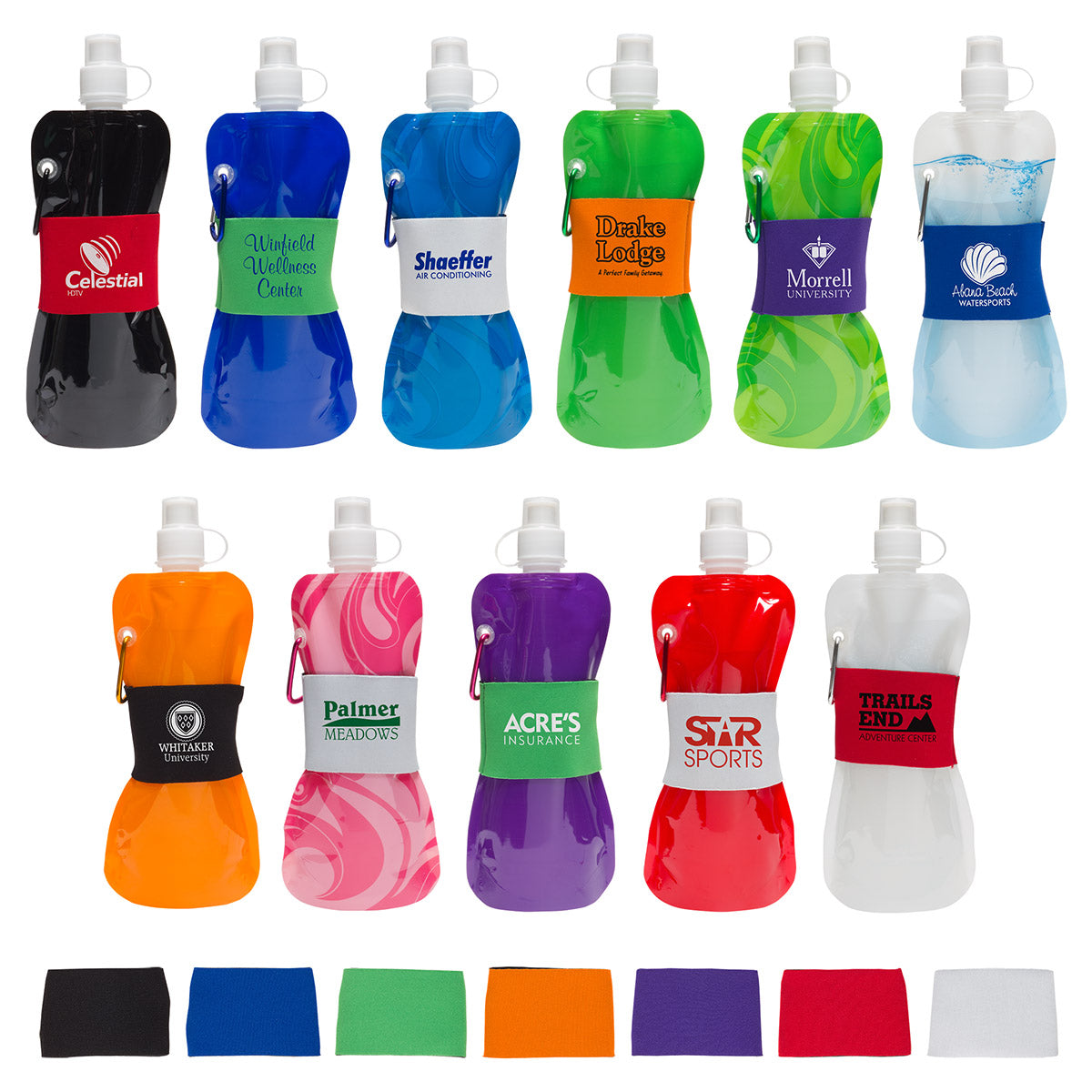 Comfort Grip Flex 16 oz Water Bottle with Neoprene Waist Sleeve