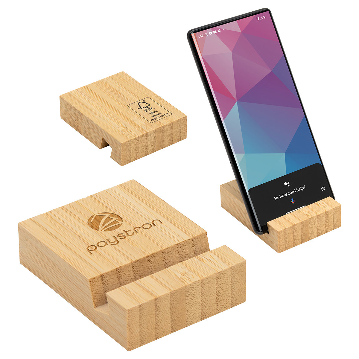 000718 FSC® Bamboo Bloc Phone Stand