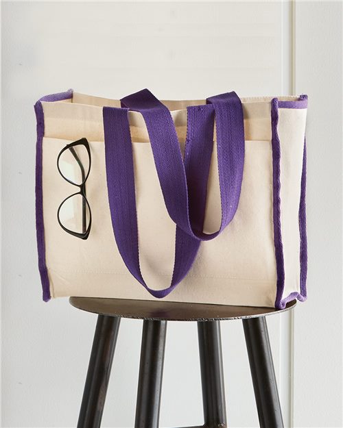 Q-Tees 14L Tote w/Contrast-Color Handles
