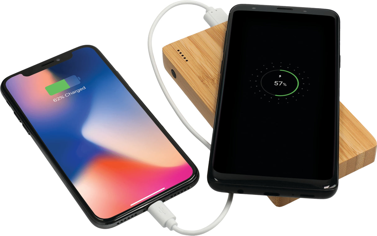 FSC® 100% Bamboo 5000 mAh Wireless Power Bank