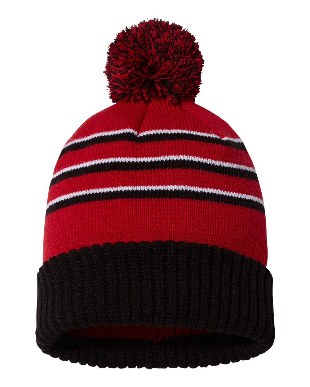 Richardson® Stripe Pom Cuffed Beanie
