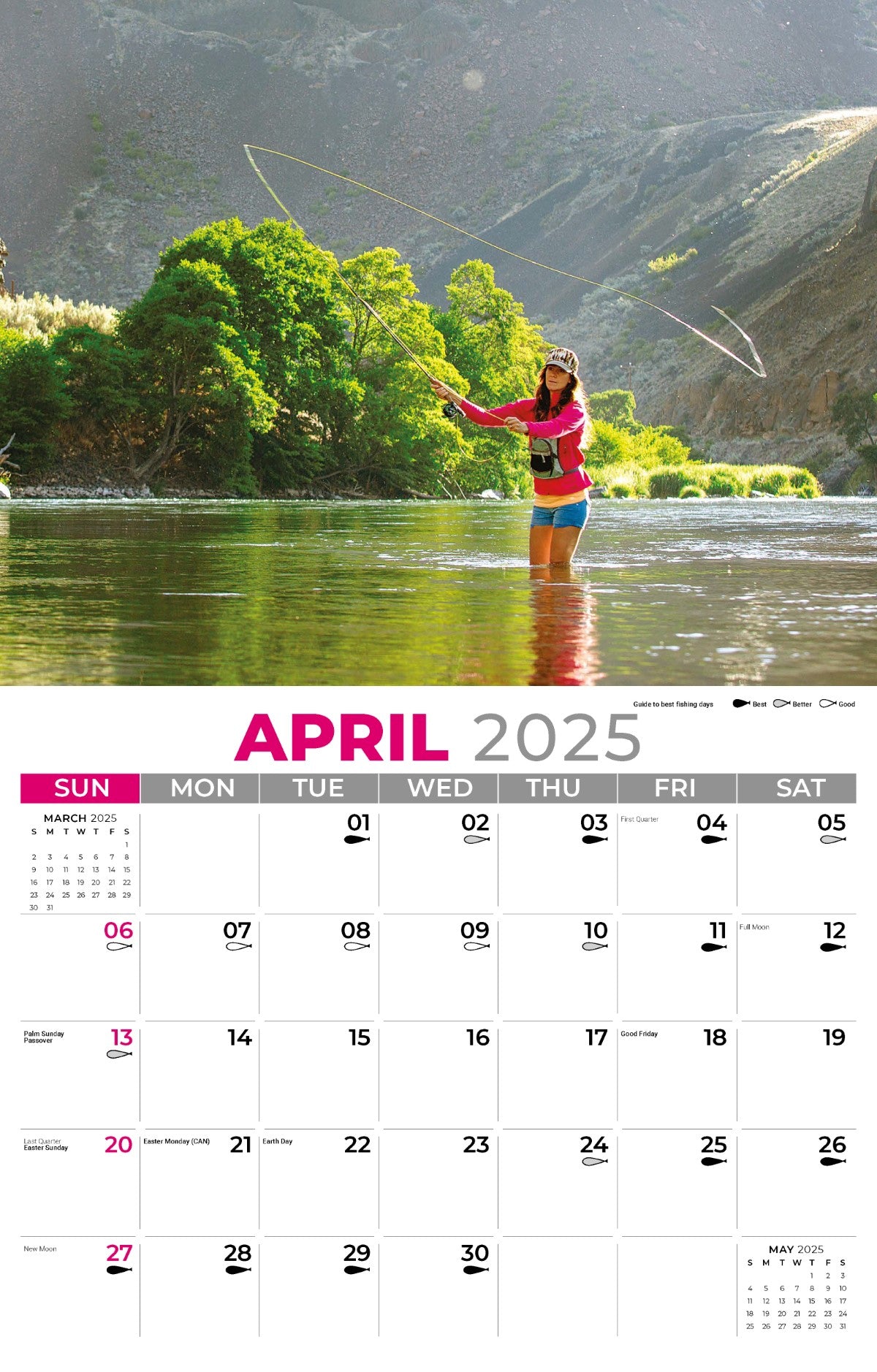 Galleria Wall Calendar 2025 Fishing and Hunting