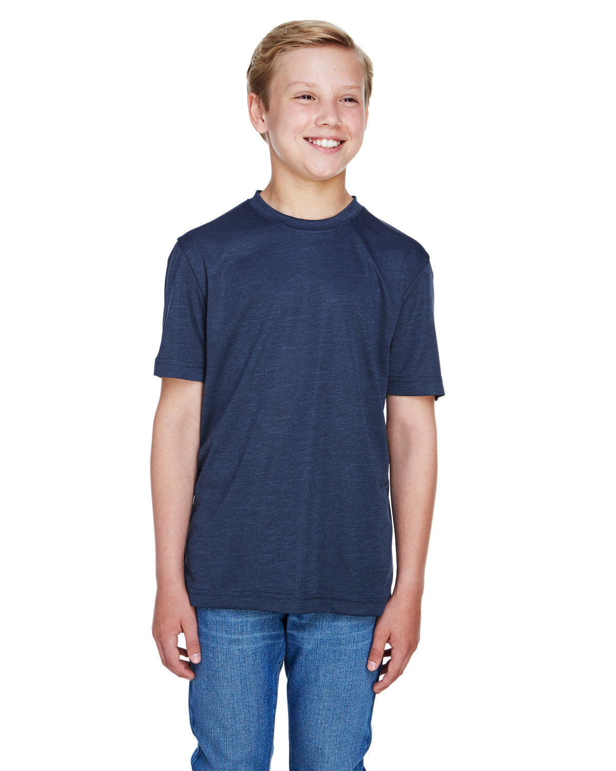 000247 Team 365 Youth Sonic Heather Performance T-Shirt