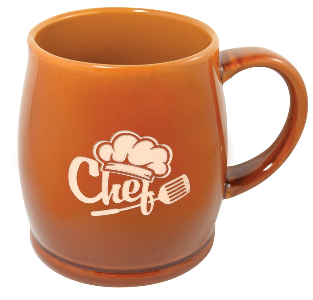 Umea 16oz reactive terra cotta mug in Ripple gift box - Etched