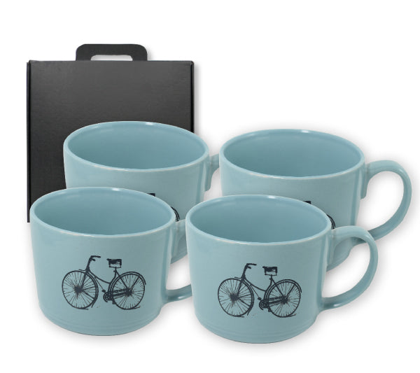 ~ Nina 12oz arctic blue mug Set of 4 in a Raven Gift Box