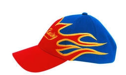 Brushed Heavy Cotton Cap w/Flame Design