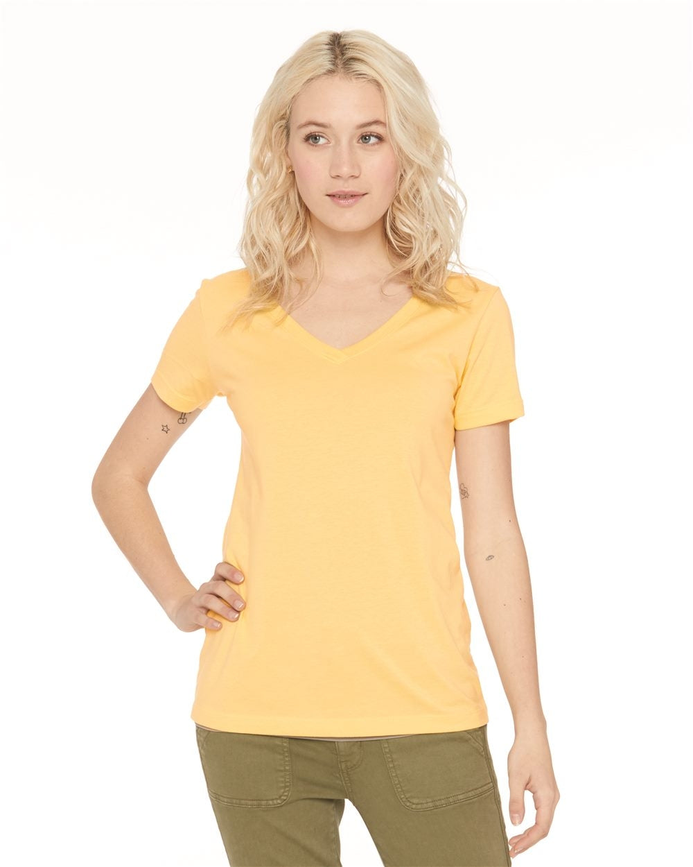 000497 Next Level Women's Ideal V-Neck T-Shirt
