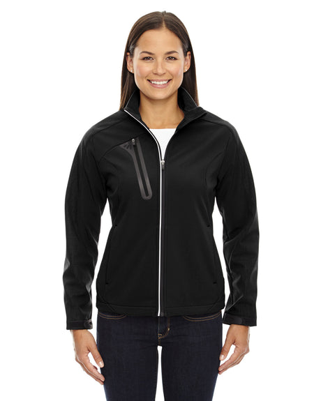 NORTH END Ladies' Terrain Colorblock Soft Shell with Embossed Print