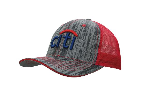 Wood Printed Cap w/Mesh Back