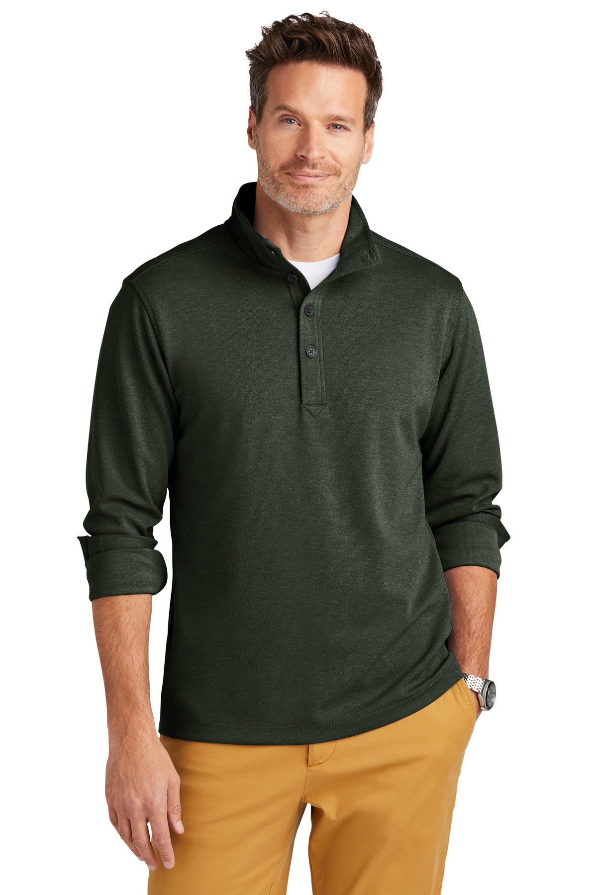 Brooks Brothers Mid-Layer Stretch ¬Ω-Button Shirt