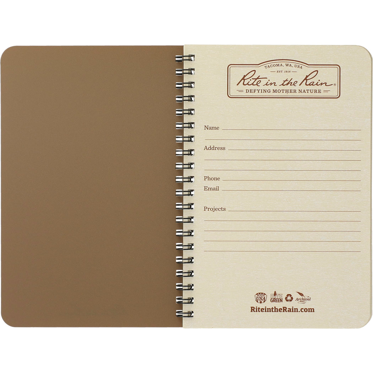 4.6" x 7" Rite in the Rain Side Spiral Notebook