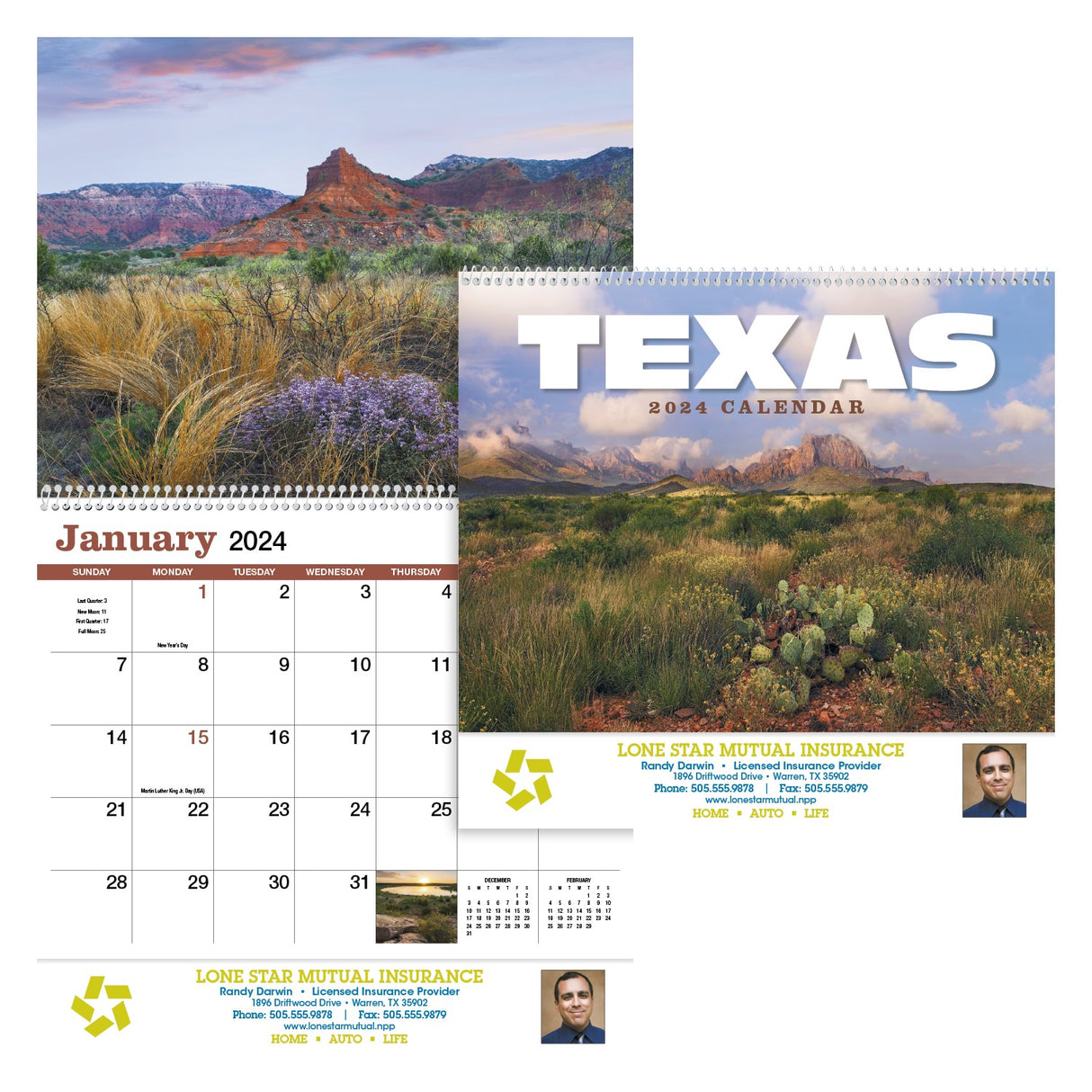 Texas Appointment Calendar - Spiral