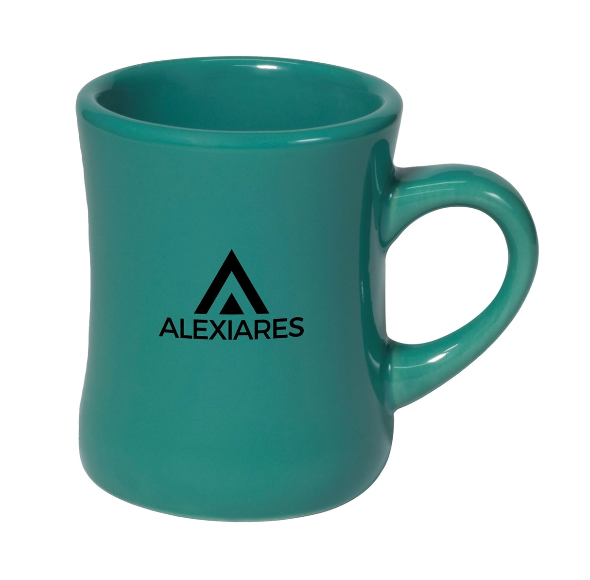 Classic Diner 10oz teal ceramic mug