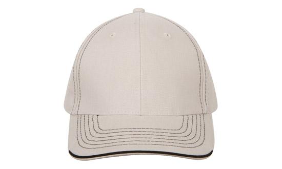 Brushed Heavy Cotton Cap w/Contrast Stitching & Open Lip Sandwich