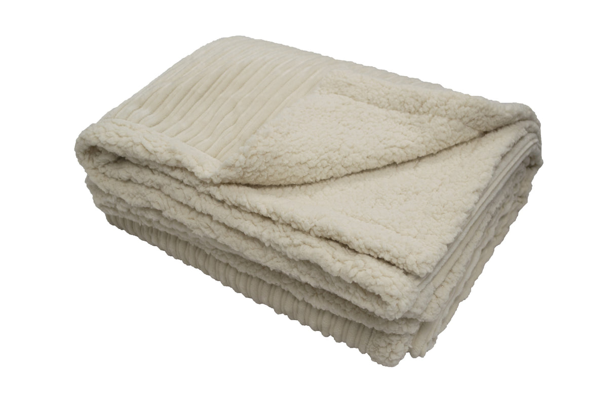 Corduroy Lambswool Throw (Laser Patch)