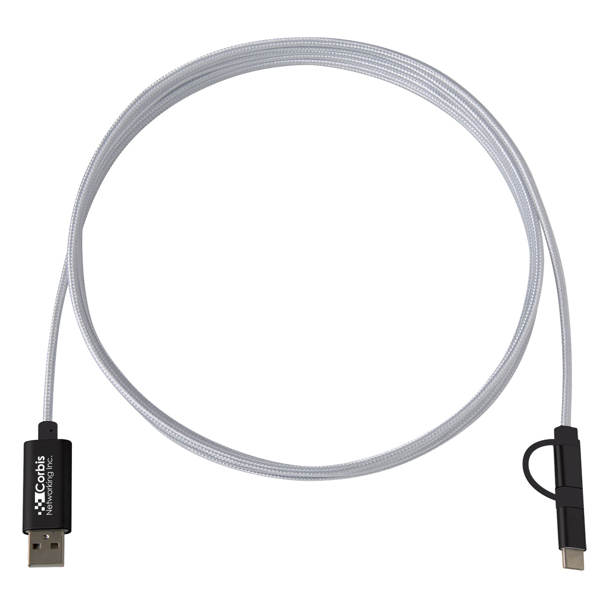 3-in-1 10 Ft. Braided Charging Cable
