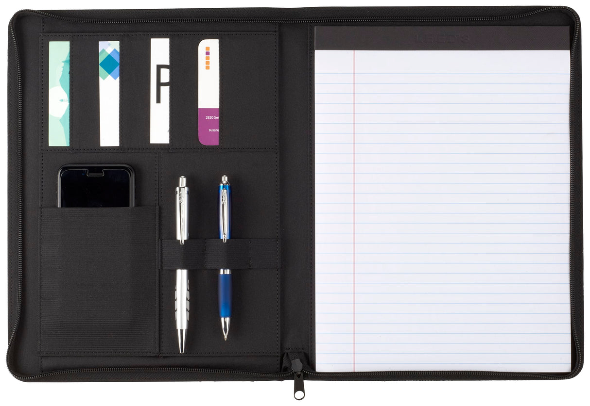 Vienna Heathered Zippered Padfolio w FSC® Mix Pape