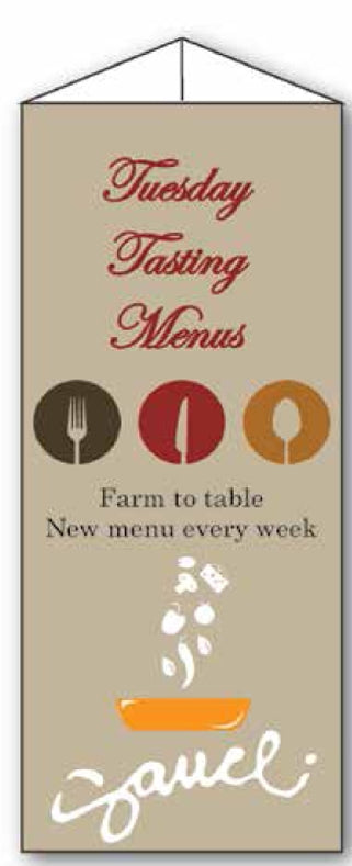 Three Sided Table Tent Menu