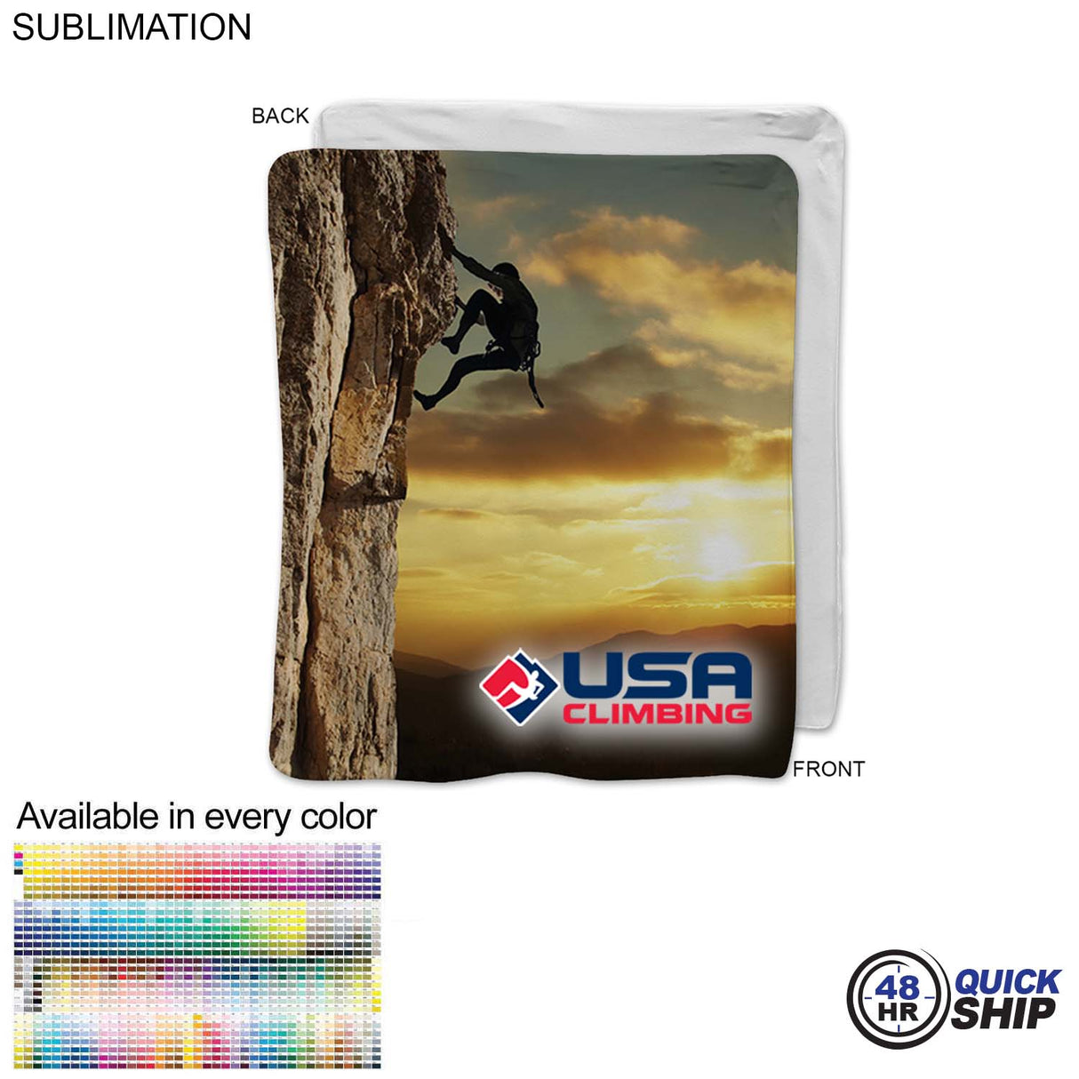 48 Hr Quick Ship - Ultra Soft and Smooth Microfleece Blanket, 50x60, Sublimated Edge to Edge