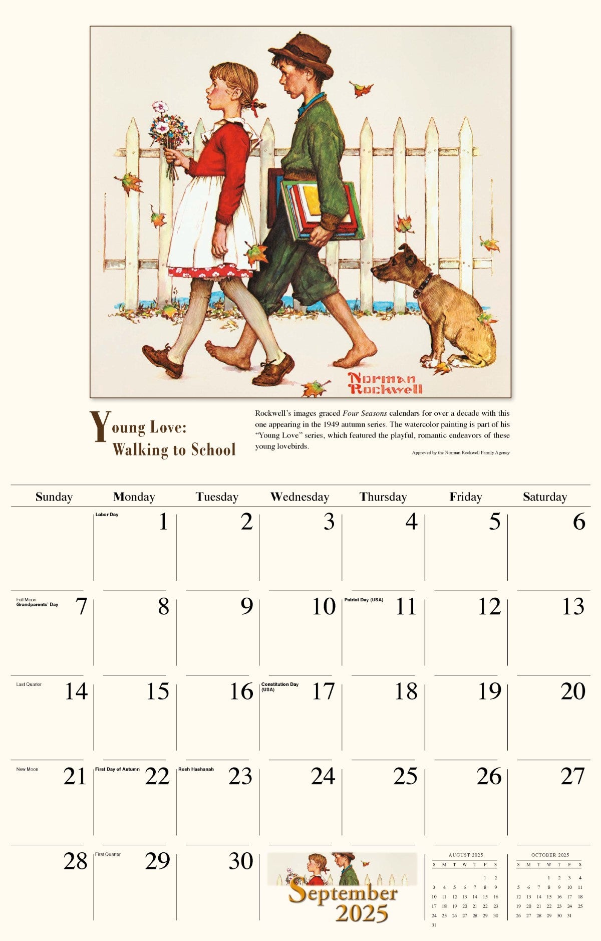Galleria Wall Calendar 2025 Norman Rockwell