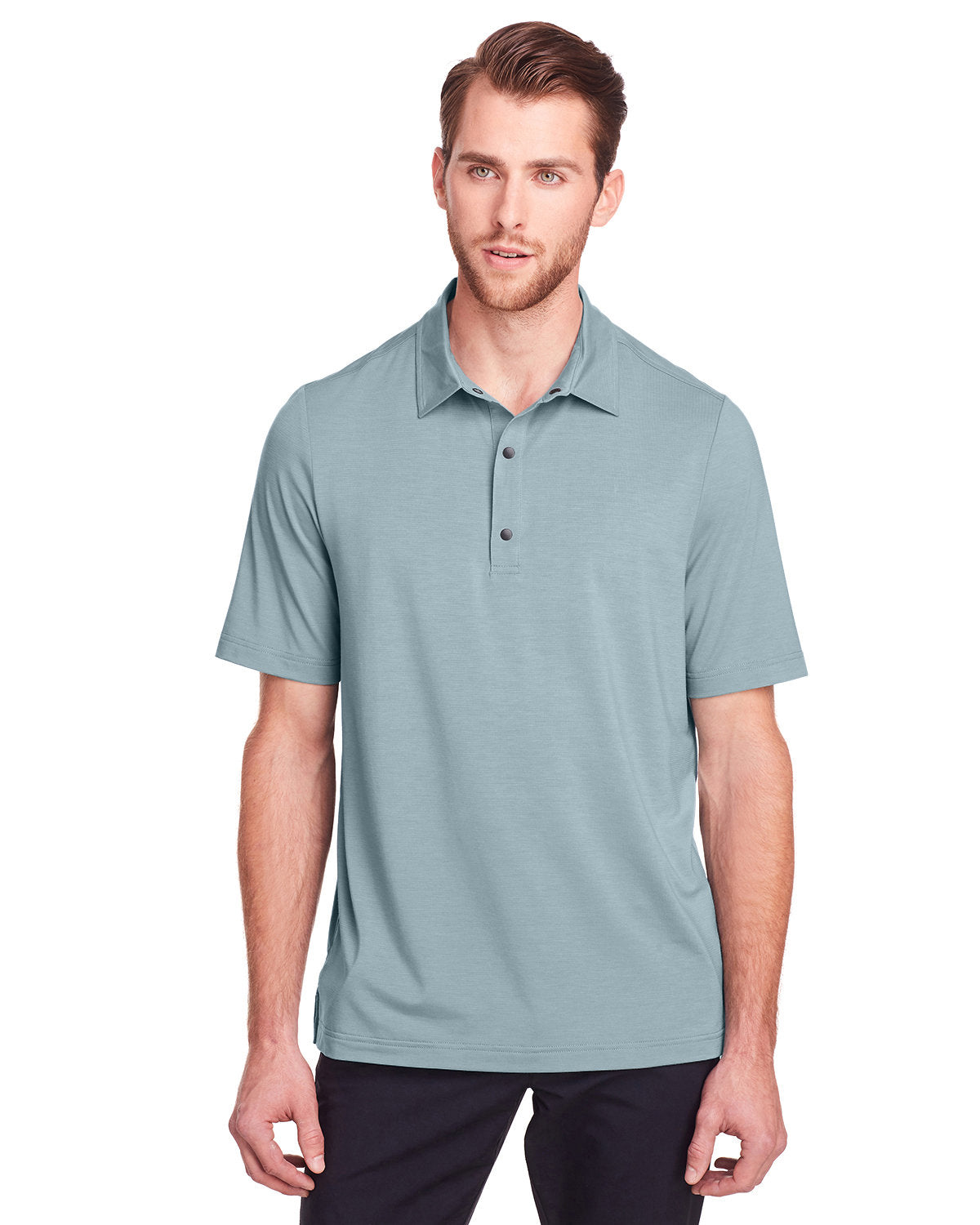 000185 NORTH END Men's JAQ Snap-Up Stretch Performance Polo