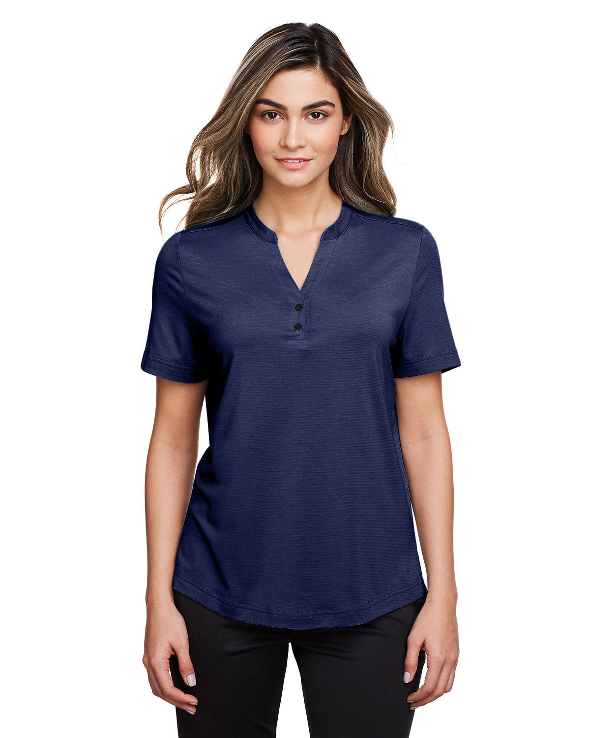 000186 NORTH END Ladies' JAQ Snap-Up Stretch Performance Polo