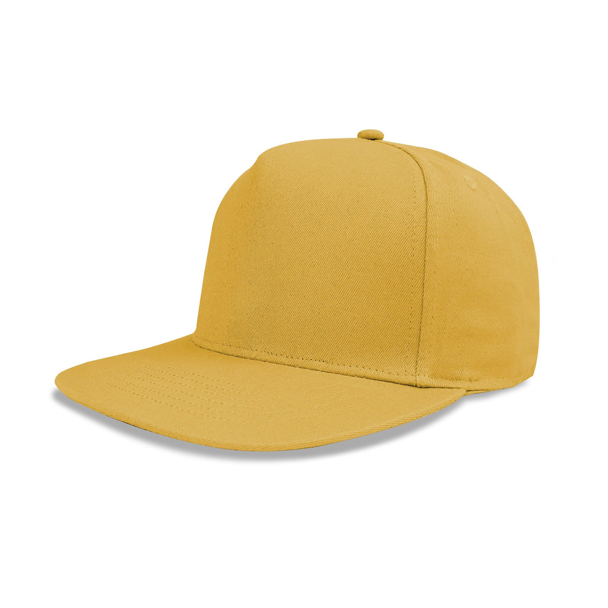 Deluxe 5 Panel Constructed Cotton Twill Flat Bill Cap