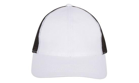 000963 Trucker Style Brushed Cotton Cap w/Mesh Back