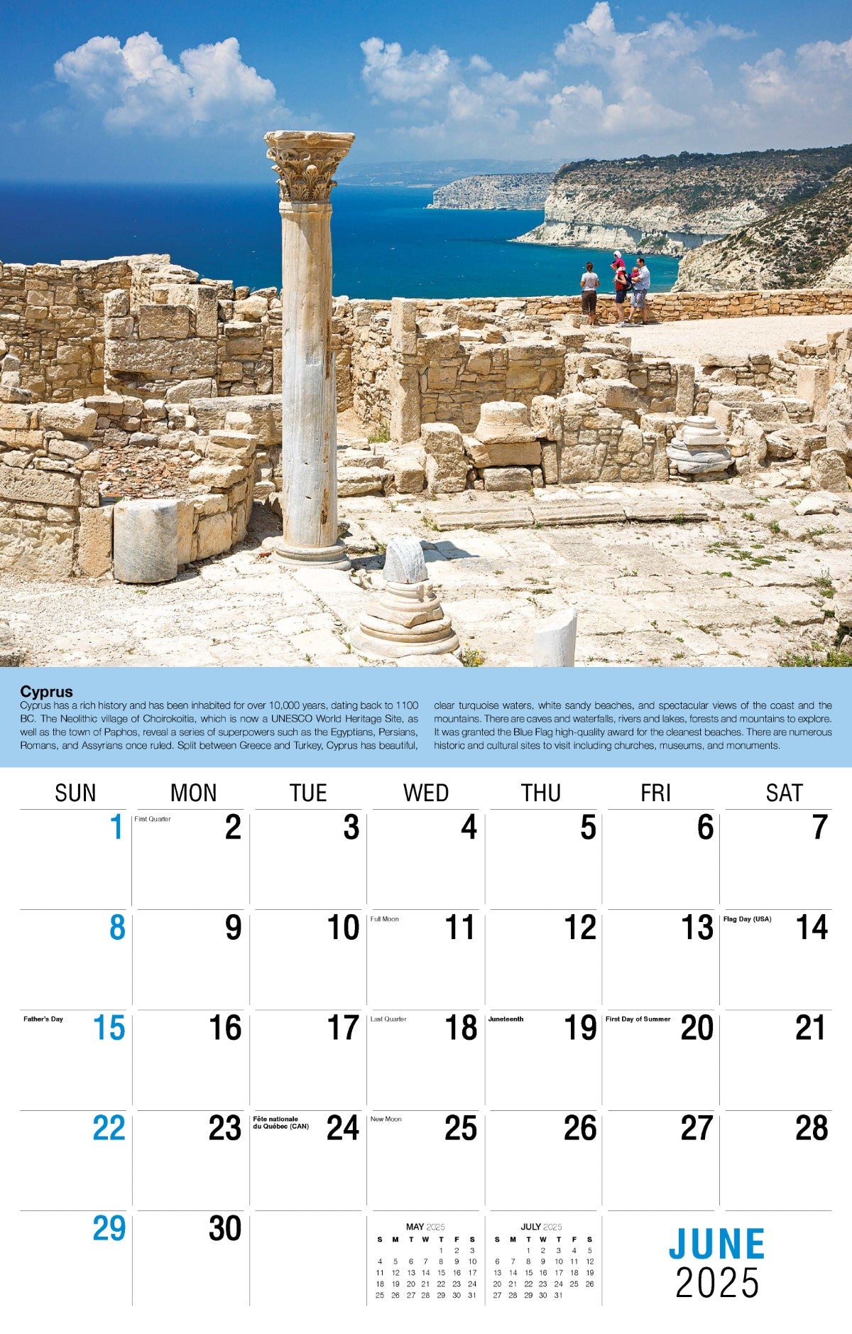Galleria Wall Calendar 2025 World Travel
