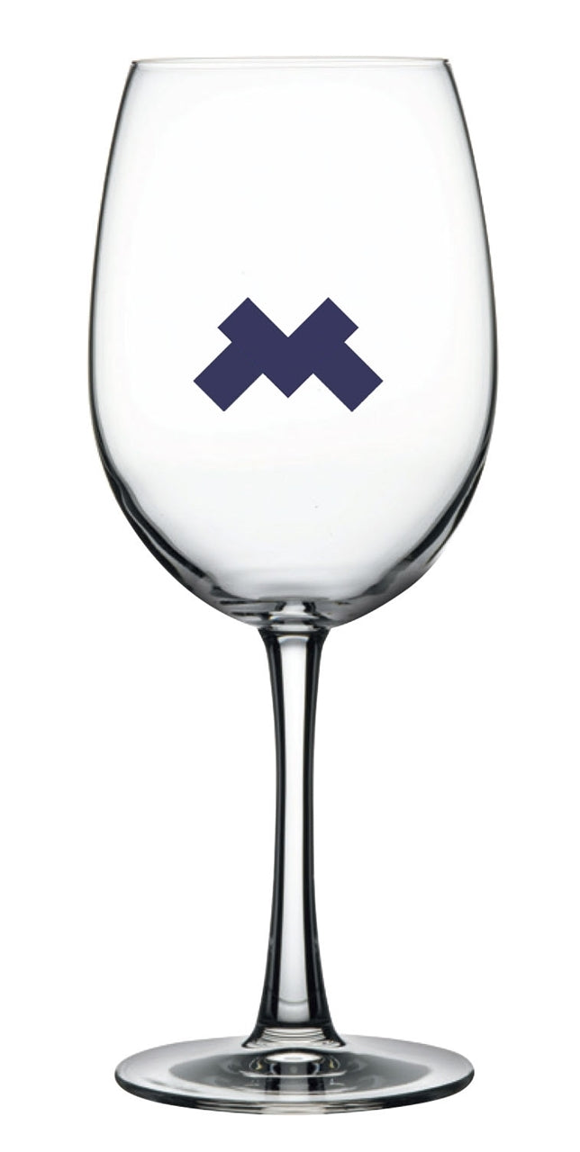 Durham, 19.5oz crystalline stemmed wine glass S/2 in an Ovation black gift box