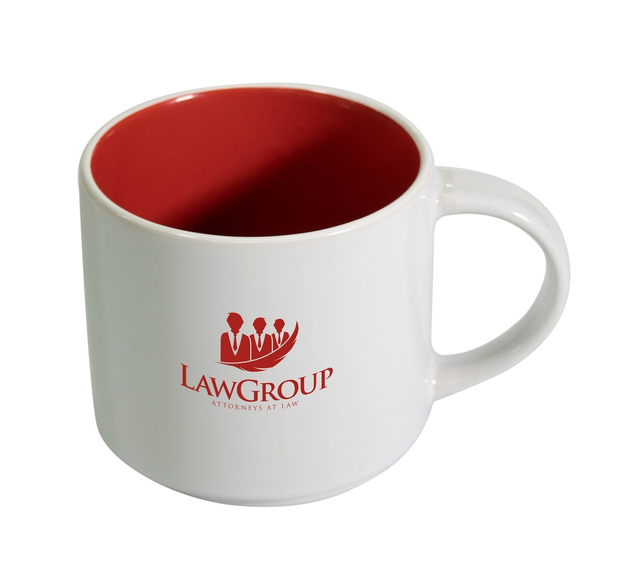 Brighton 14oz two-tone ceramic mug white/red in a Ripple box